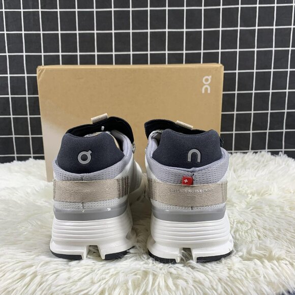 New ON Running Cloud Cloudnova Women's White Sand Running Sneaker - Picture 4 of 6